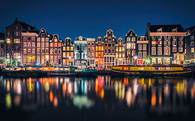 Amsterdam at night, Netherlands Amsterdam at night, Netherlands